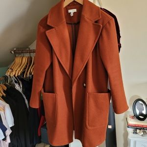 Topshop Burnt Brown PeaCoat